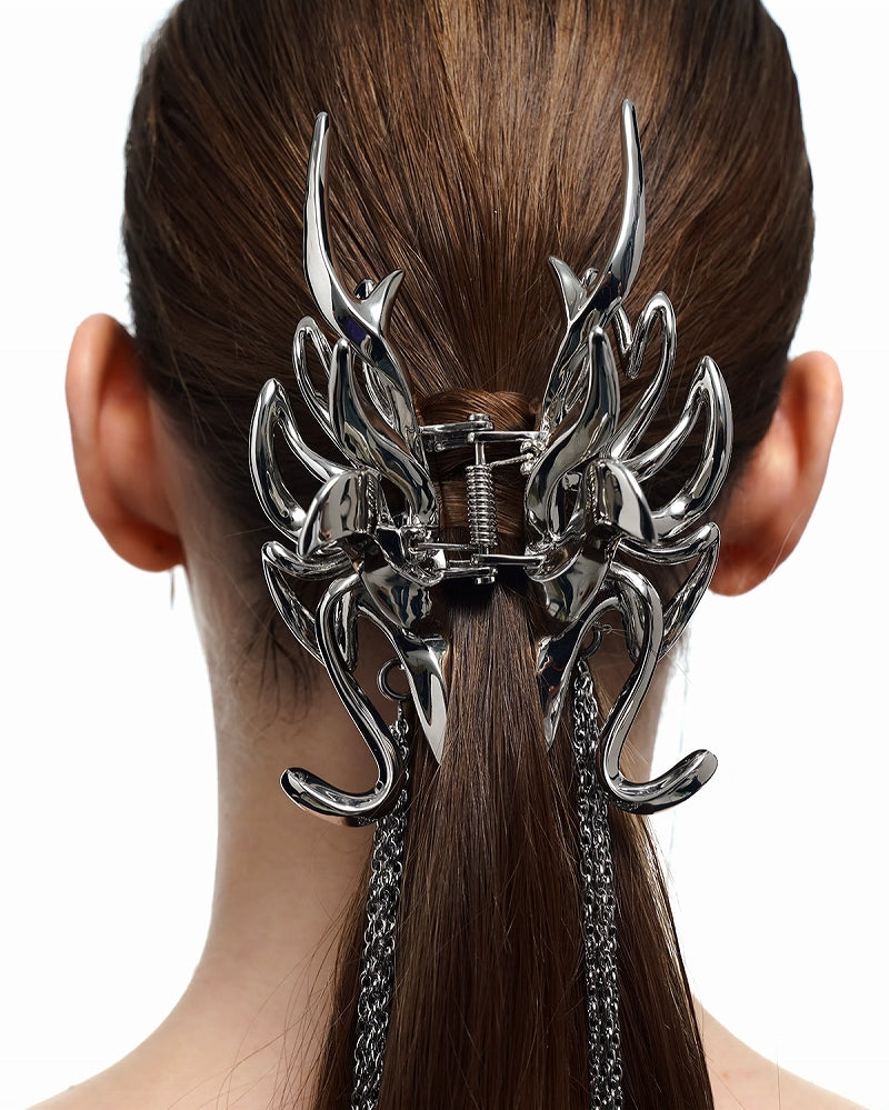 [BLACKHEAD] Dragon Tattoo Tassel Hair Clip pg623