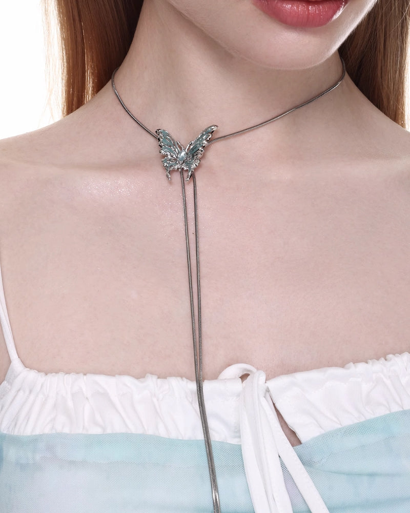 【SUMIYAKI】Xeno-Butterfly Pull Out Necklace pg2023