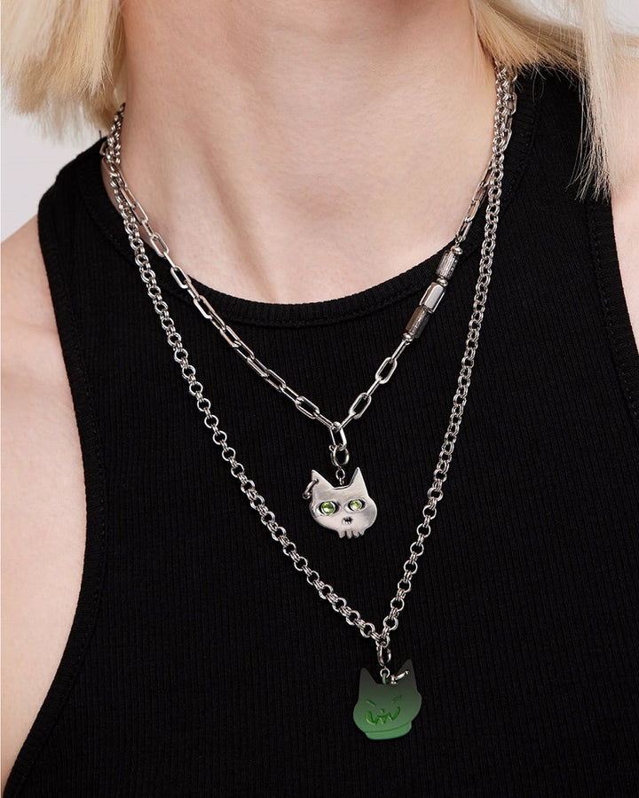 【BLACKHEAD】Black Gloves Cat Necklace pg169