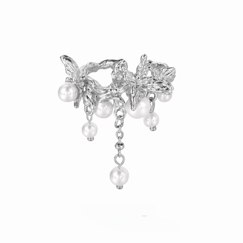 【1ST XULIE】Butterfly Bubble Tassel Ring pg253