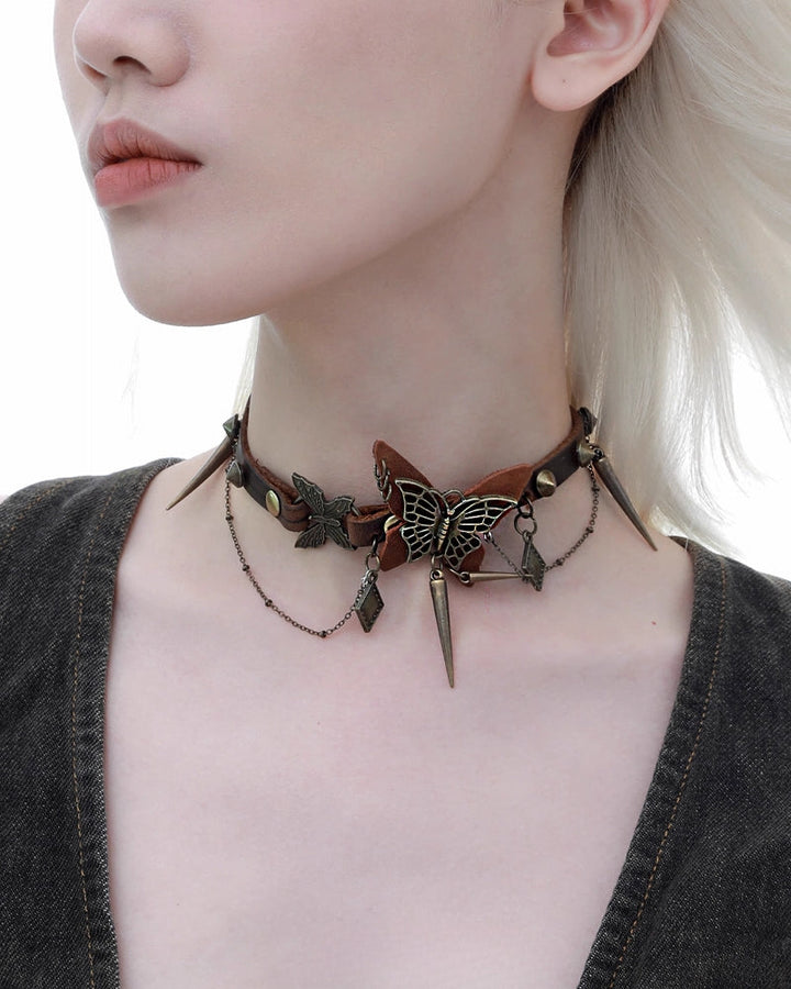 【1ST XULIE】Wasteland Butterfly Island Retro Choker pg1973