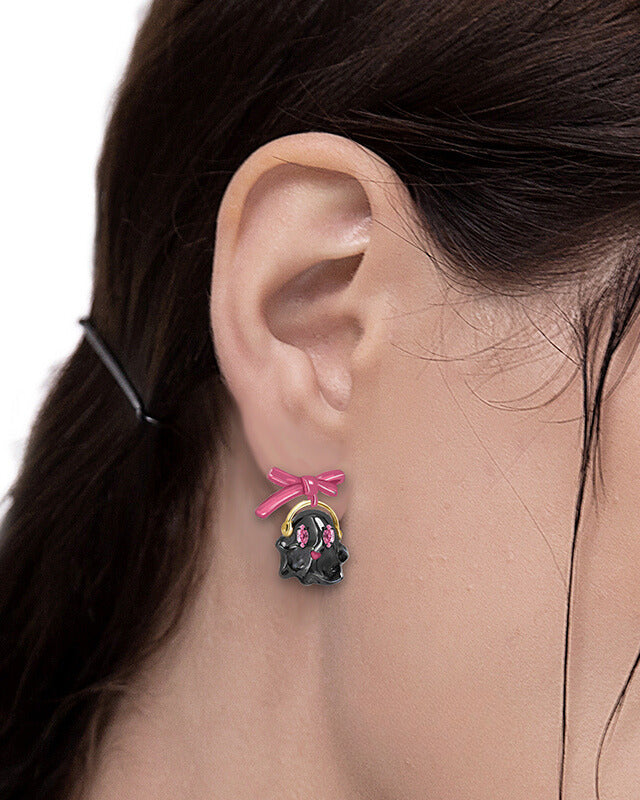 【MASW】Carnival Ghost Bow Earrings pg382