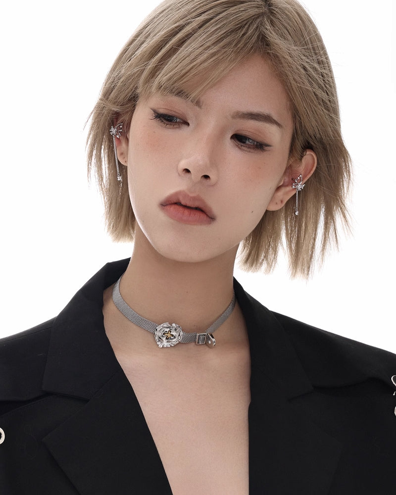 [SUMIYAKI] Button Belt Buckle Choker pg359