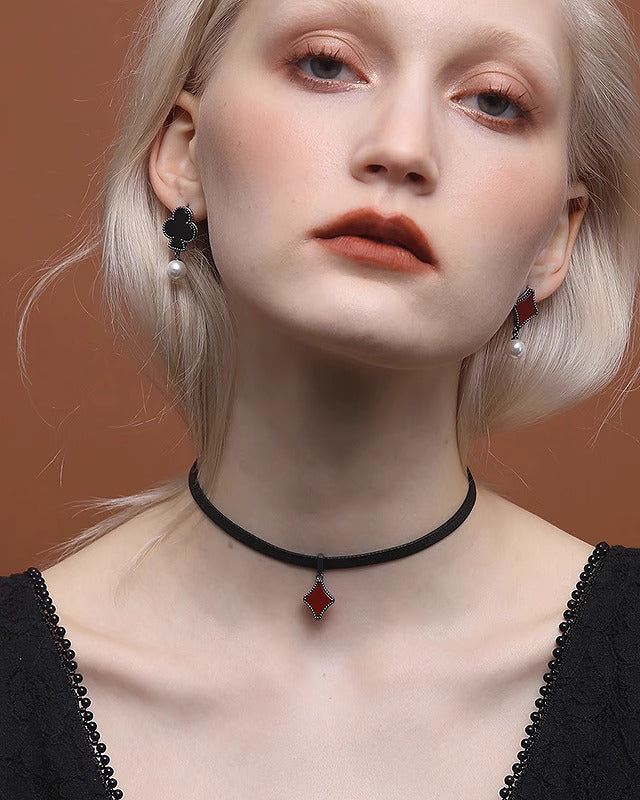 【Hard Candy】Lucky Cards Agate Choker pg1138