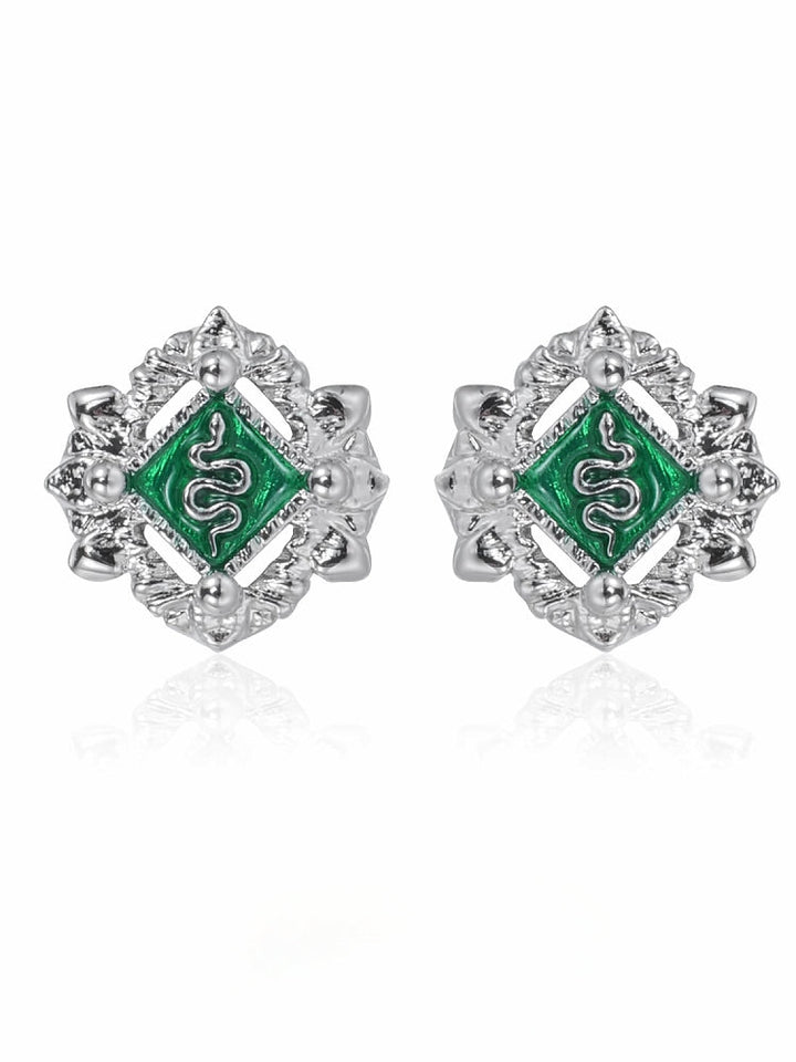 [1ST XULIE] Slytherin Snake Earrings pg1623