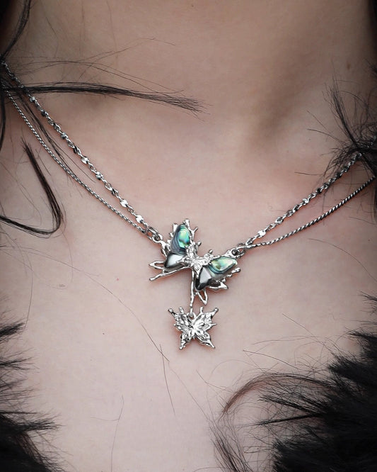 [1ST XULIE] Butterfly Island Layer Necklace pg328