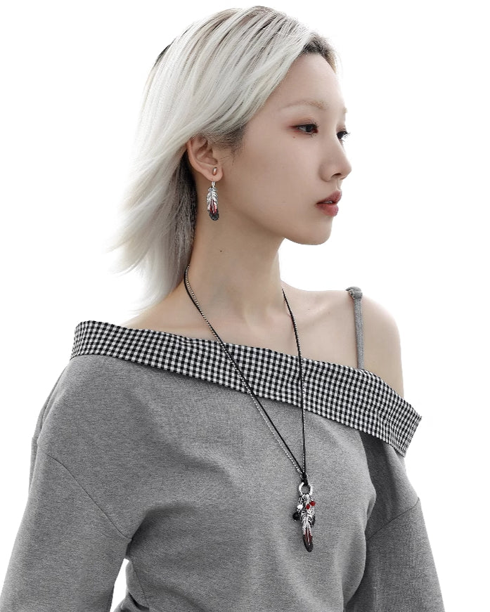 Floating Crane Keychain Necklace