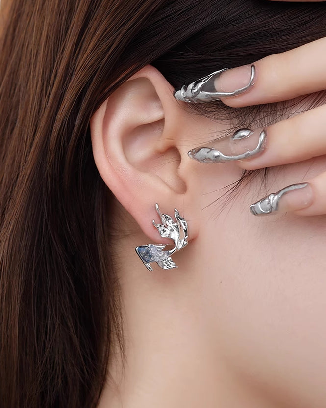 Blue Goldfish Earrings