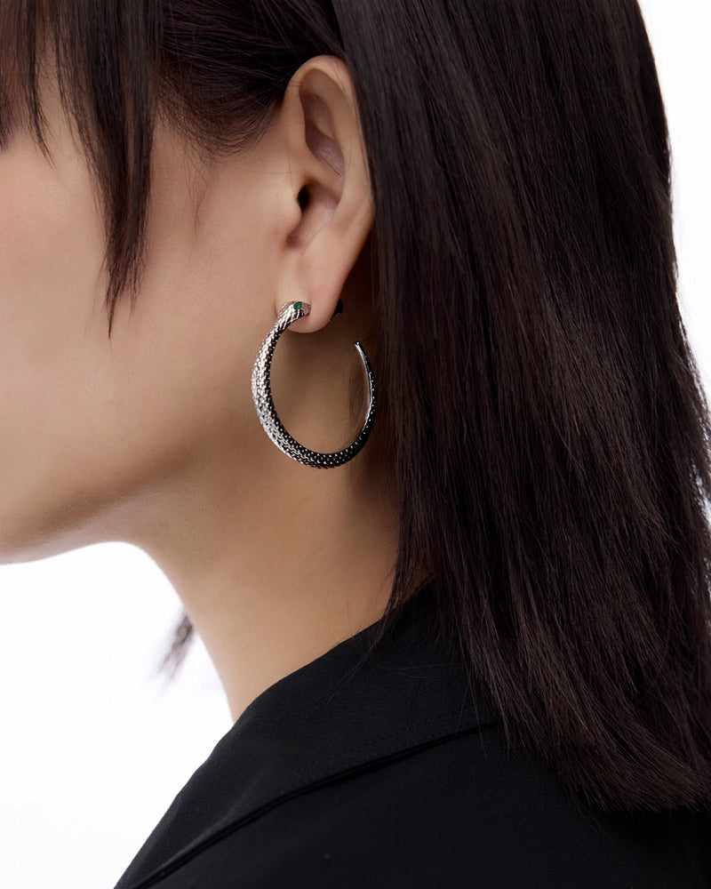 Snake Green Earrings