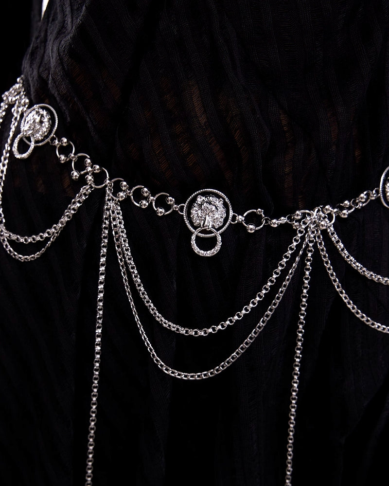 Suanni Lion Head Waist Chain 01