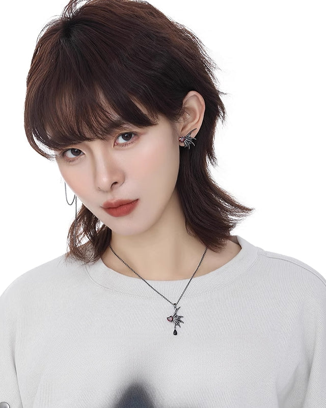 Black Bat Wing Earrings &amp; Cuffs