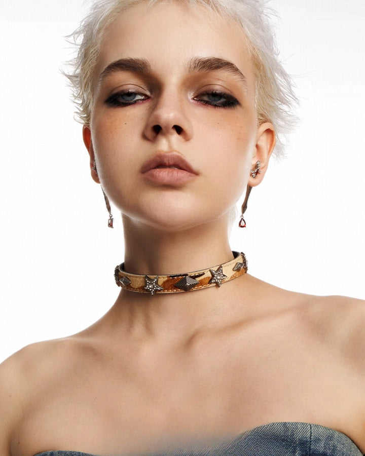 【OCTO VITA】Dune Wasteland Leather Retro Choker pg661