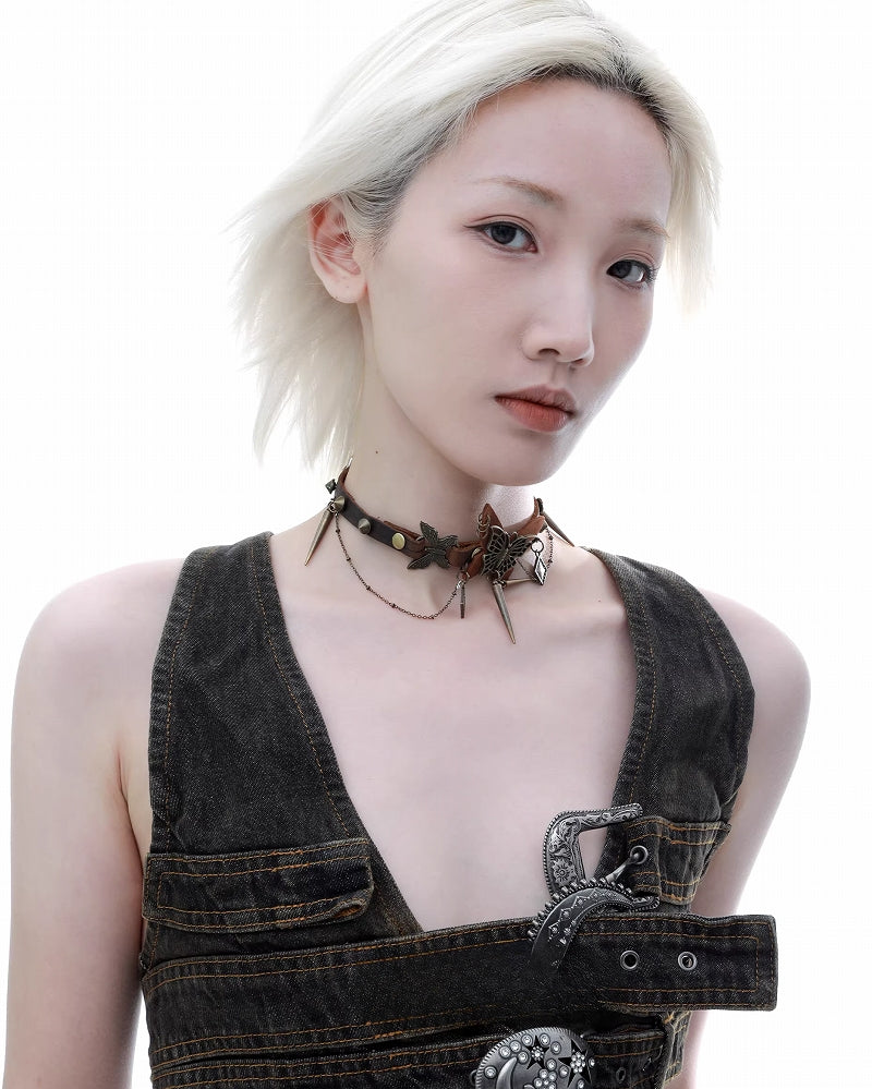 【1ST XULIE】Wasteland Butterfly Island Retro Choker pg1973