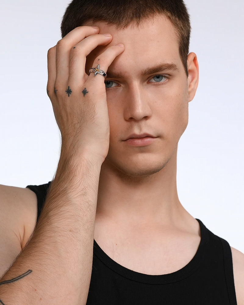 [BLACKHEAD]Christmas Rotating Star Ring pg425