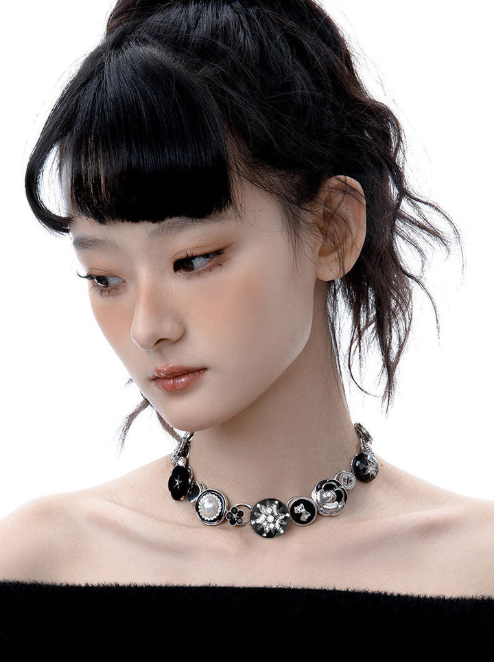 【Planktont 浮U生物】Black Button Necklace pg163