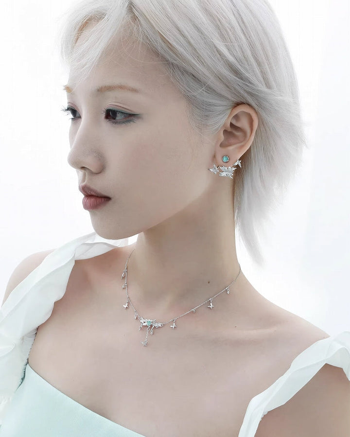 [1ST XULIE] Fog Butterfly Forest Earrings pg781