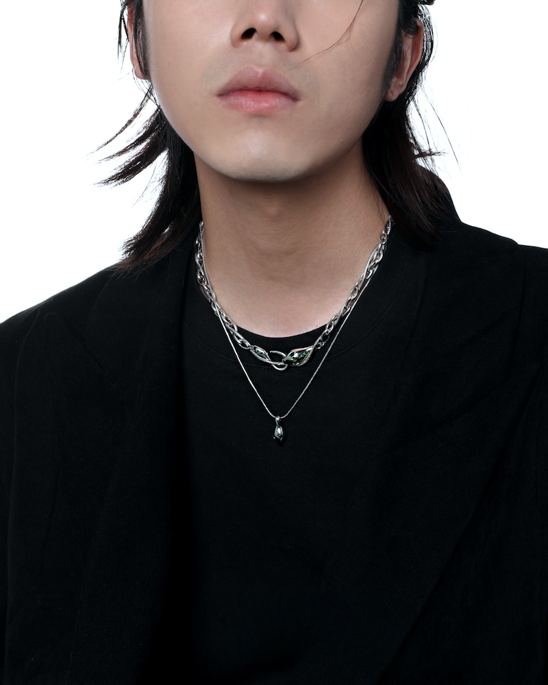 [1ST XULIE] Green Snake Necklace pg952