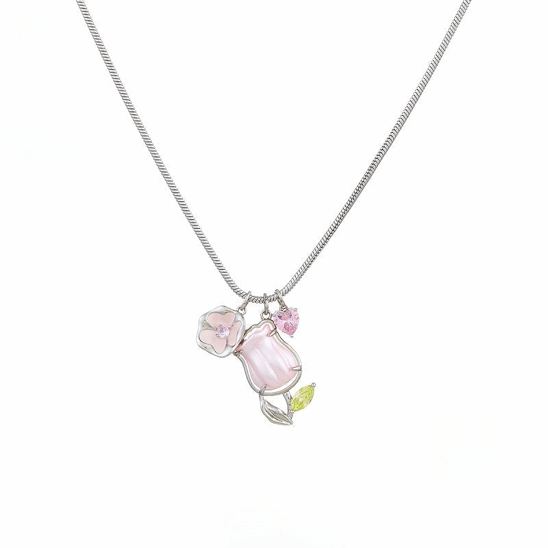 【SUMIYAKI】Tulip Flower Necklace pg1925