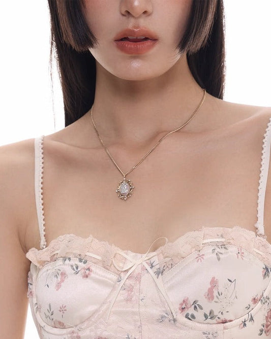 【SUMIYAKI】Picture Frame Retro Necklace pg1361