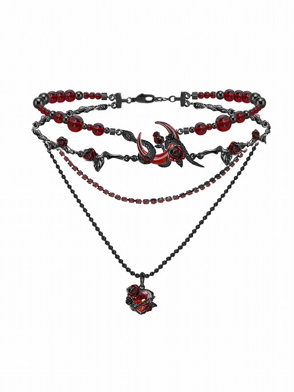 Snake Dance Rose Choker &amp; Necklace