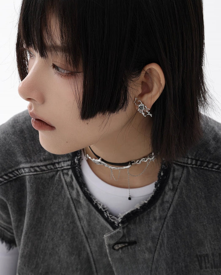 【SUMIYAKI】Taboo Spider Web Earrings pg1829