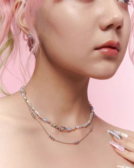 [OCTO VITA] Cake Treasure Party Double Layers Necklace pg367