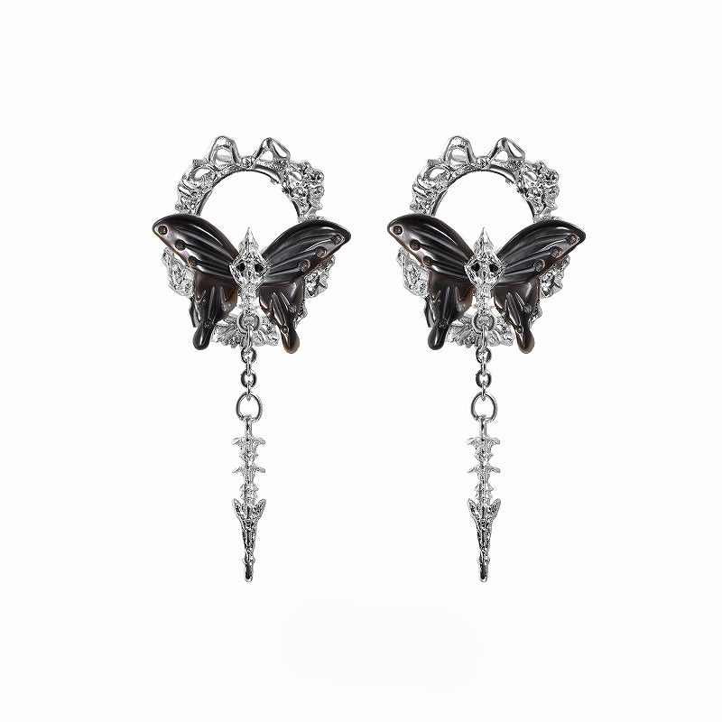 [1ST XULIE] Butterfly Skeleton Earrings 01 pg345