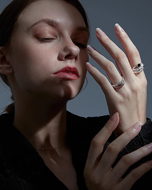 [FAITMAIN] Lunar Eclipse Stone Branch Hollow Ring pg1158