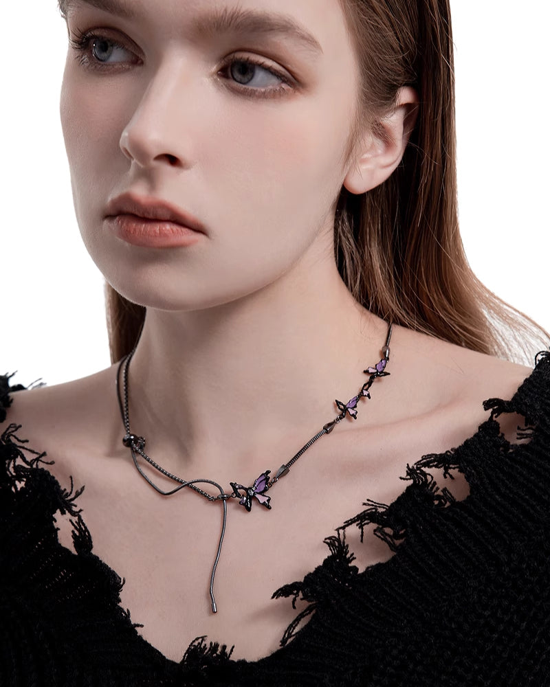 [MASW] Basic Butterfly Earrings & Necklace pg117