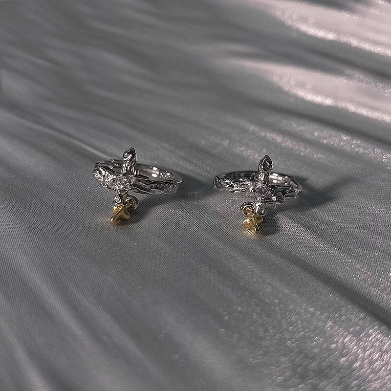 [Insomnia Artist] Talmud Cross Earrings pg1834