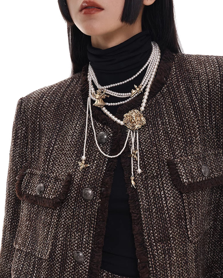 [SUMIYAKI] Maillard Layer Angel Necklace pg1163