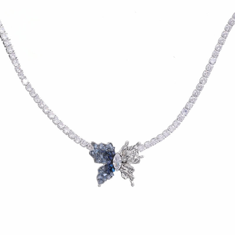 [SUMIYAKI] Galaxy Butterfly Blue Necklace pg861