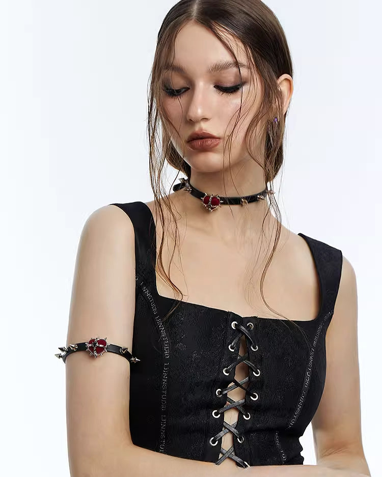 [OCTO VITA] Evil Girl Red Heart Arm Bracelet pg706