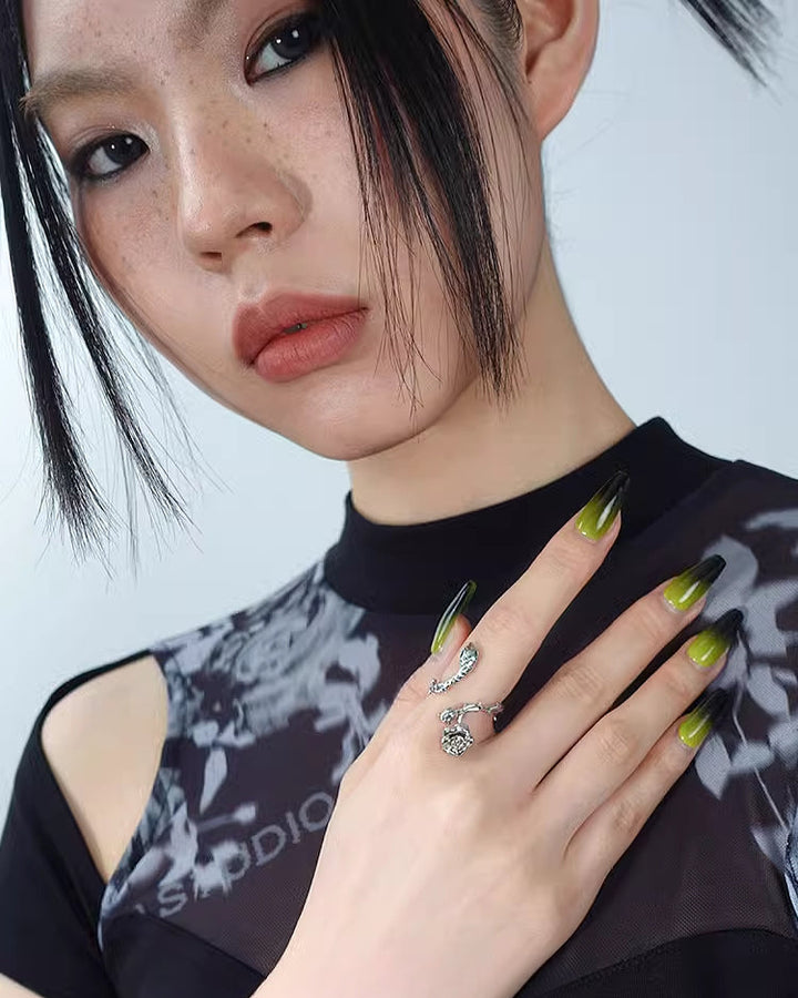 【OCTO VITA】Rose Thorn Snake Two-Way Ring pg1528