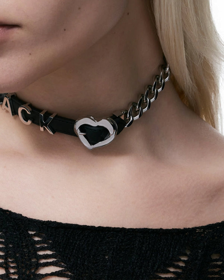 [BLACKHEAD]B Label Love Leather Choker pg89