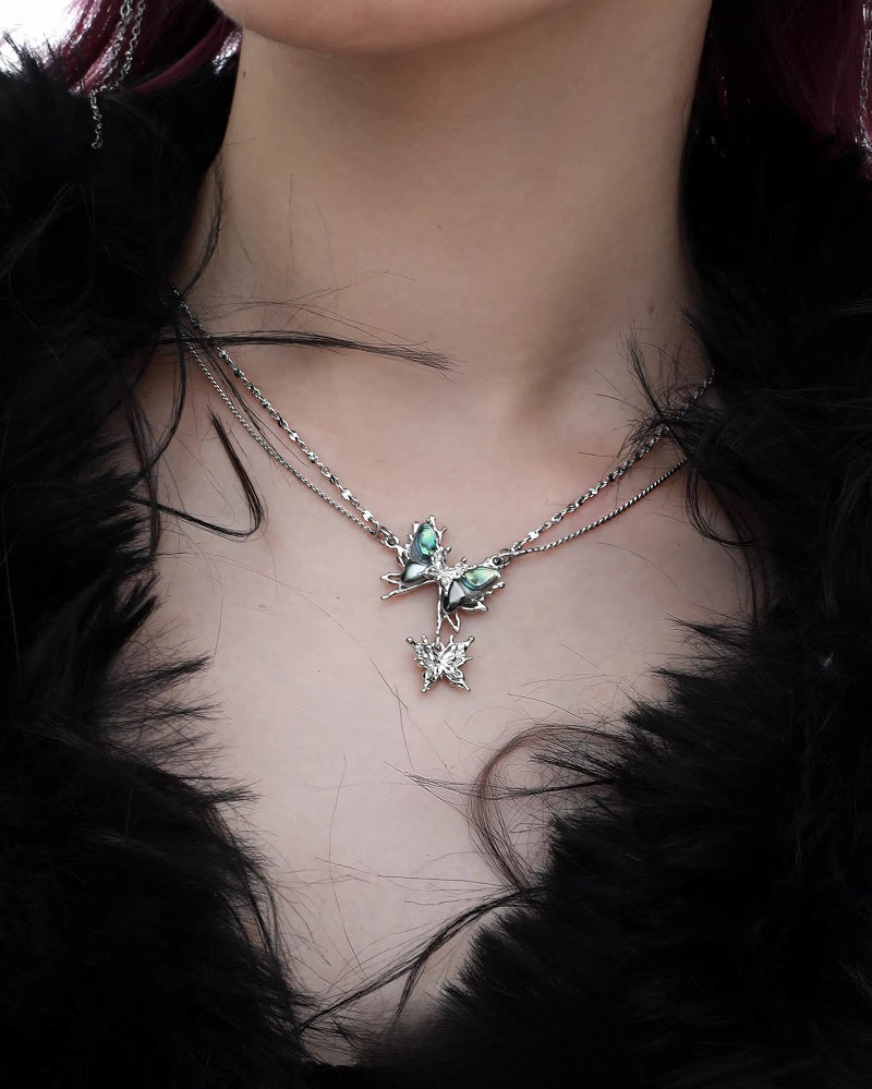 【1ST XULIE】Butterfly Island Layer Necklace pg328