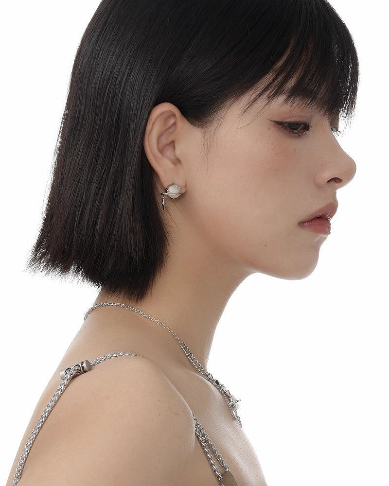 【SUMIYAKI】Starry Eyes Circle Cuff & Earrings pg1771