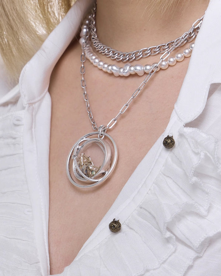 [SUMIYAKI] Planet Layer Necklace pg1386