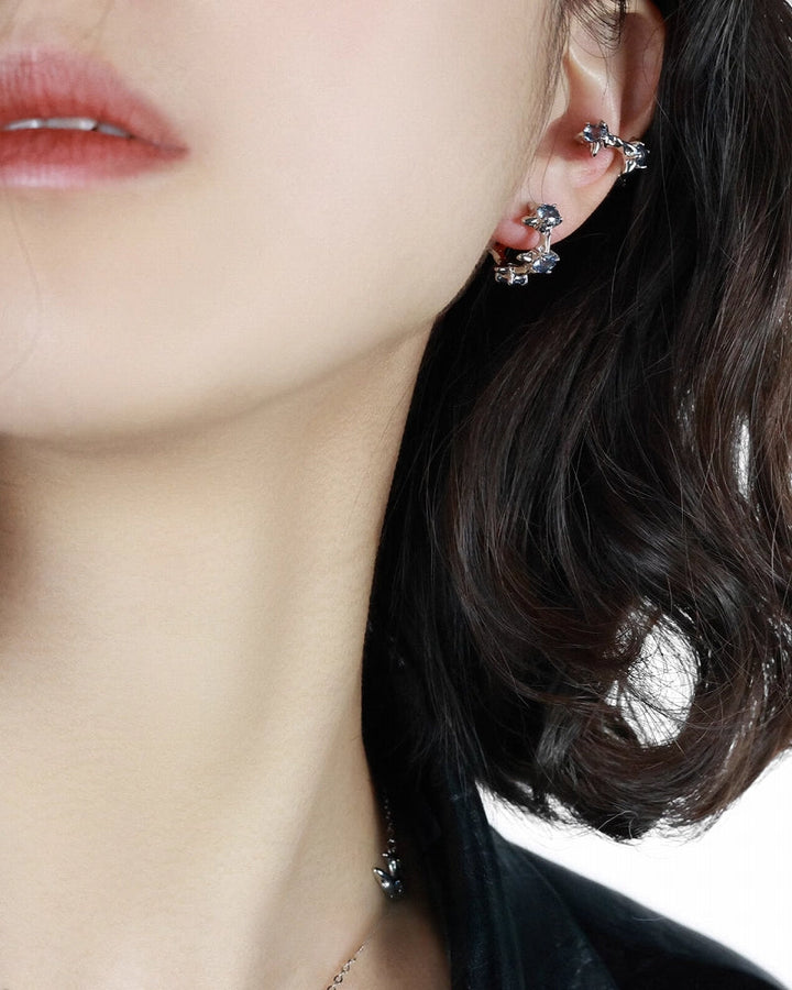 【OOMEOO】Star Fall Blue Small Earrings pg1718