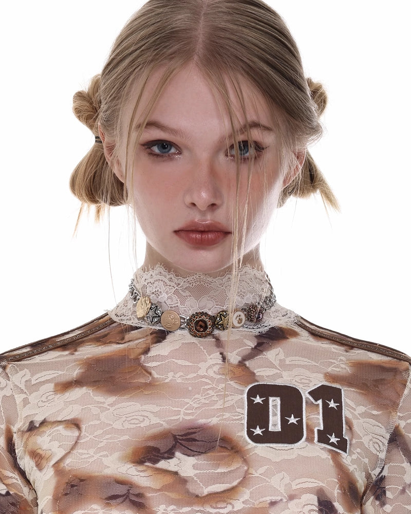 [SUMIYAKI] Relaxing Dune Retro Button Choker pg1462