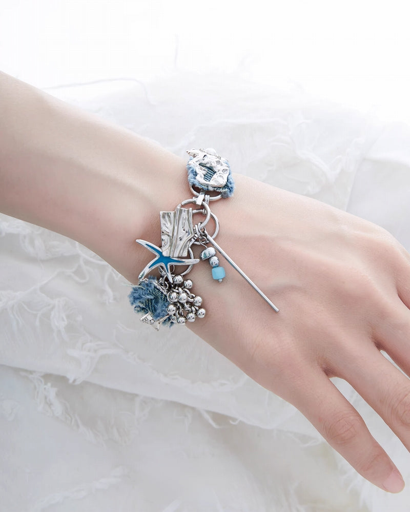 [1ST XULIE]Dopamine Color Treasure Denim Choker pg597