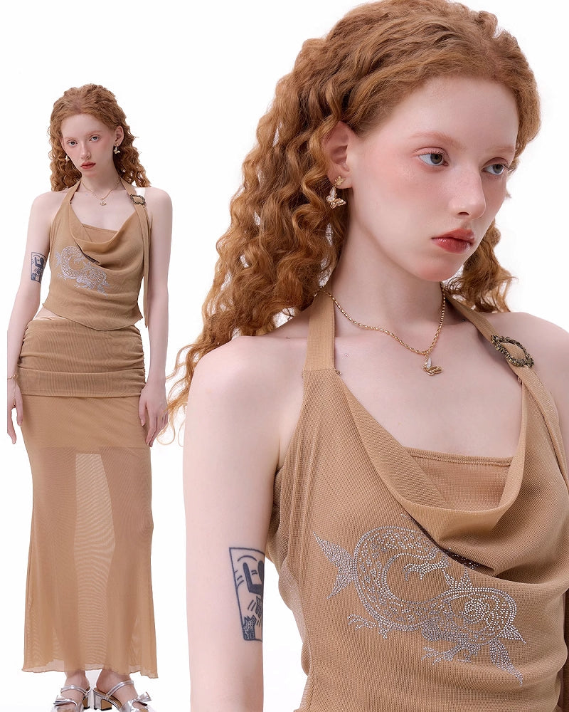 [SUMIYAKI] Golden Butterfly Necklace pg909