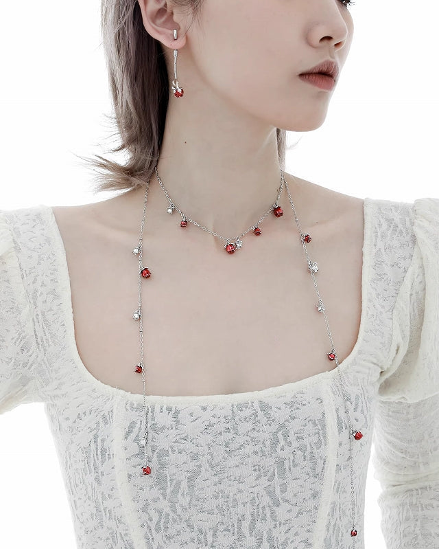 [1ST XULIE] Forbidden Rose Red Necklace pg828