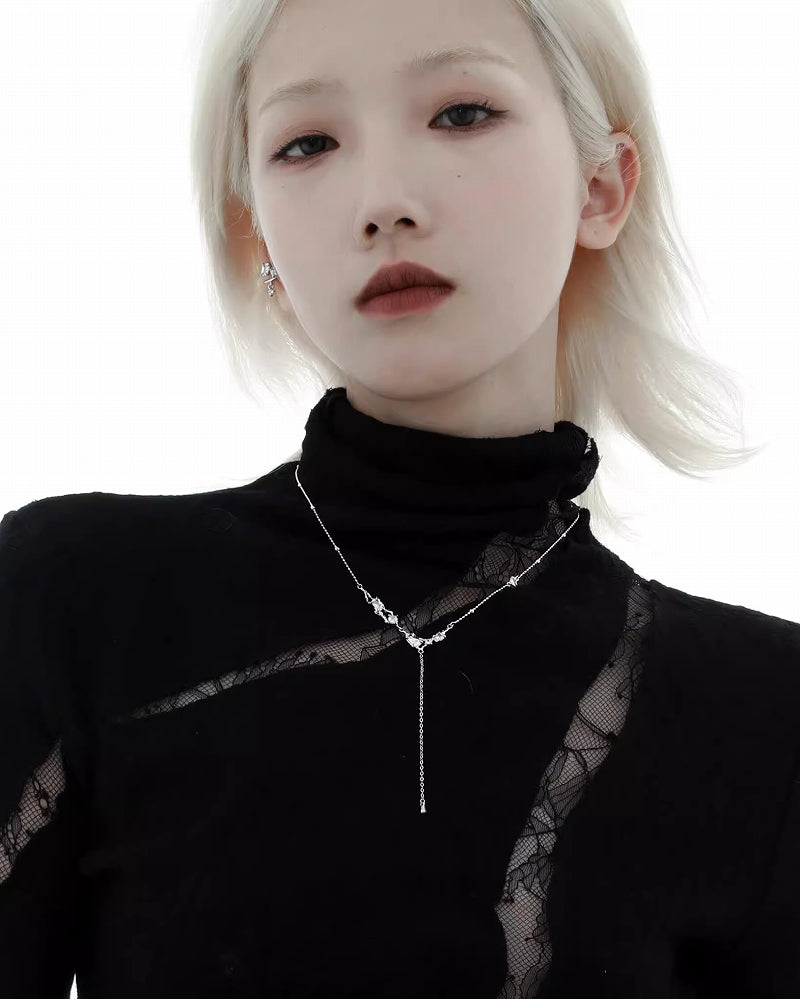 Imitation Stone Tassel Necklace