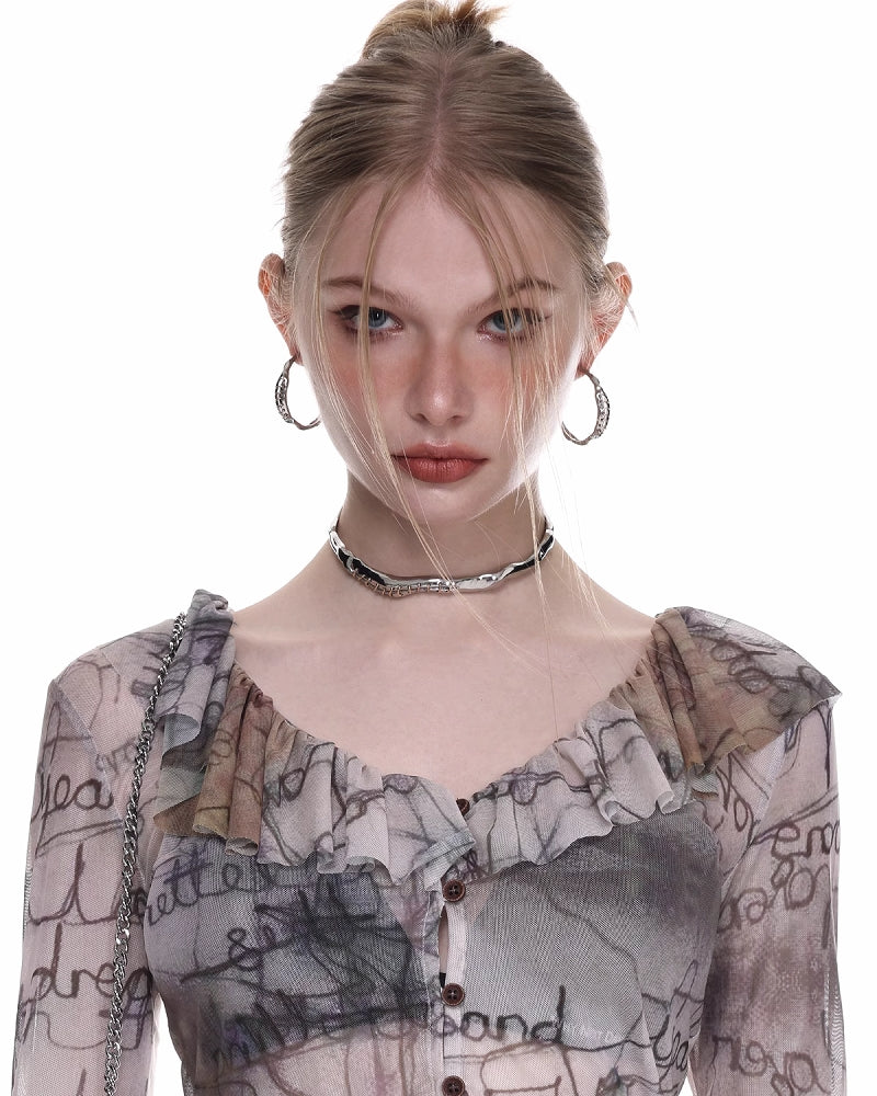 【SUMIYAKI】Trauma C Hoop Earrings pg1919