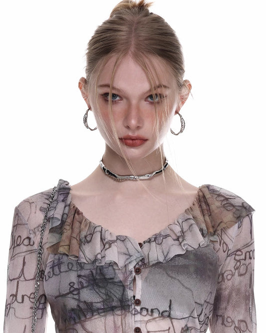 【SUMIYAKI】Trauma C Hoop Earrings pg1919