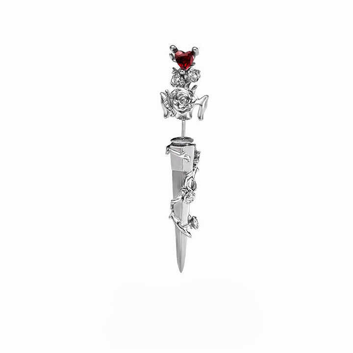 【1ST XULIE】Forbidden Rose Red Earrings pg826