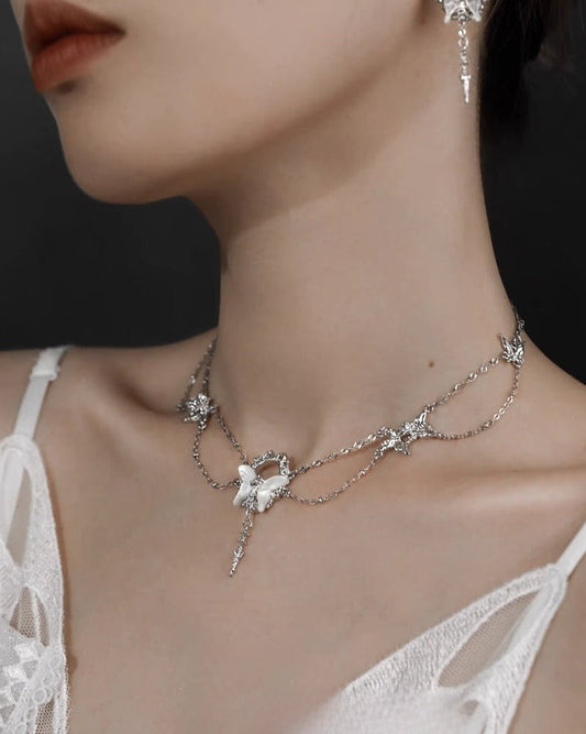 [1ST XULIE] Butterfly Skeleton Necklace pg349