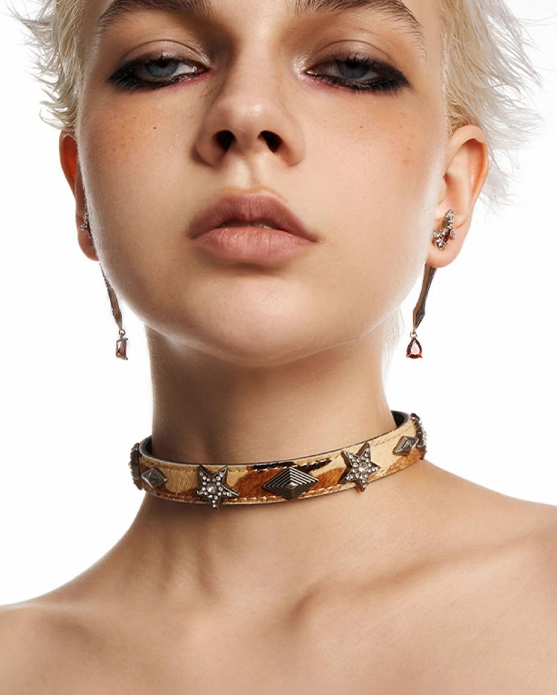 【OCTO VITA】Dune Wasteland Leather Retro Choker pg661