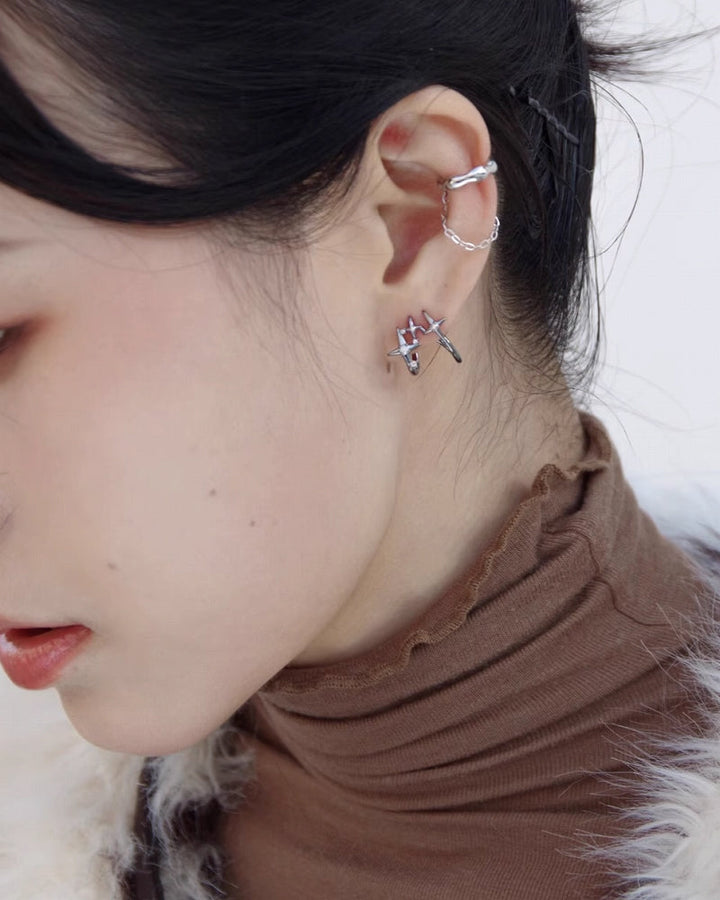 【Esak∞chi】Black Star Earrings pg200